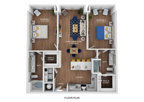 a 1 bedroom floor plan